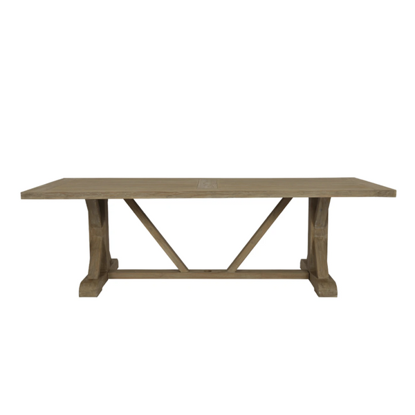 Coastal Teak Trestle Dining Table, 94"L x 40"W