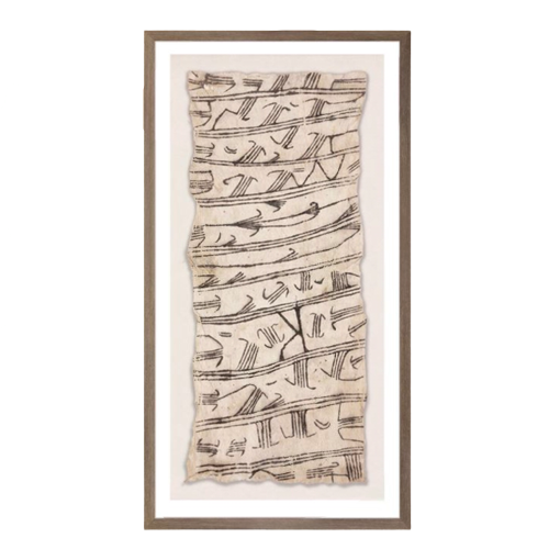 Bark Cloth III - Natural, 15" x 28"