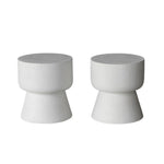 Ismaya Stool, Opaque White Finish