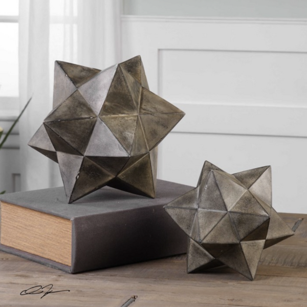 Geometric Star Sculpture, 2 Sizes