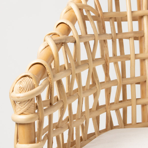 Ismael Lounge Chair, Natural Rattan