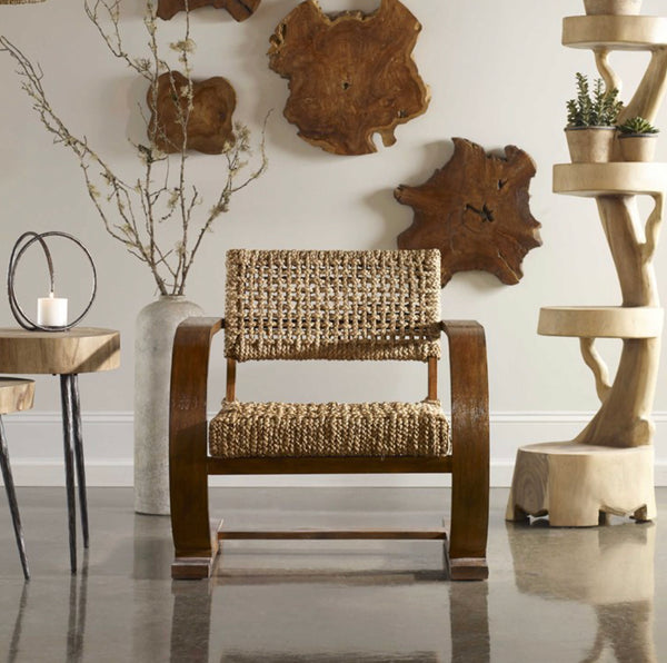 Rehema Accent Chair, Pecan