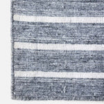 Anzaro Outdoor Rug, Charcoal / White Striped Performance Yarn
