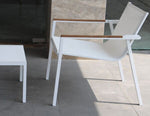 Ella Stool, White, 22″W x 18″D x 13″H