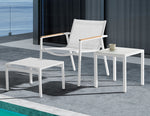 Ella Stool, White, 22″W x 18″D x 13″H