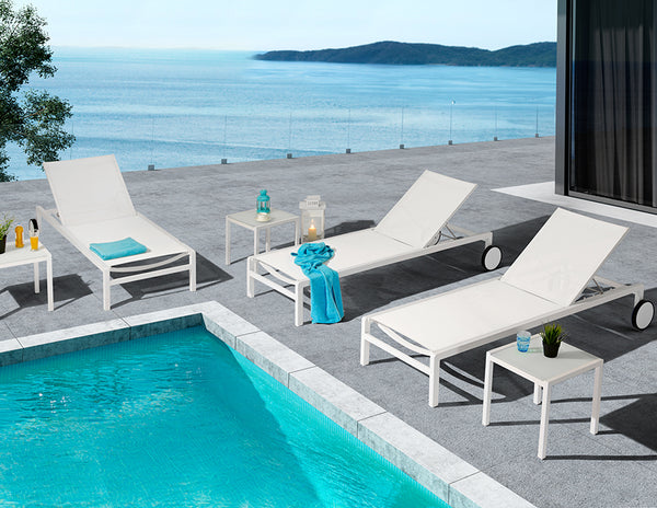 Ella Chaise Lounge, White