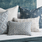 Tangier Chalk Linen Cushion, 14" x 22"