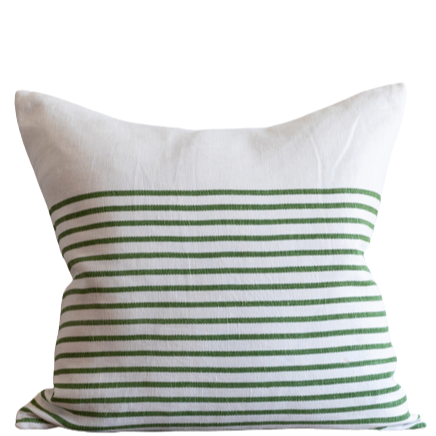 Three Quarter Stripe - Grass, 22" x 22"