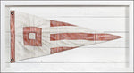 Yachting Burgee - Red Square, 21.25" x 11.25"