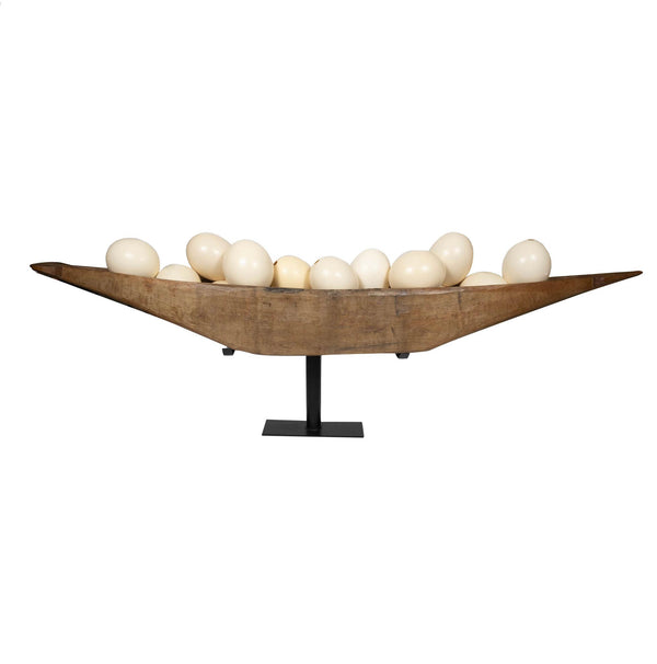 Londolozi Canoe with Metal Stand, 62"-64"L x 9"W x 8"H
