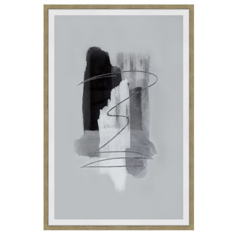 Wisdom 2 Abstract Ink Print Wall Décor, 31.5"W x 1.25"D x 47.25"H