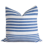 Fade Stripe Pillow - French Blue, 22" x 22"