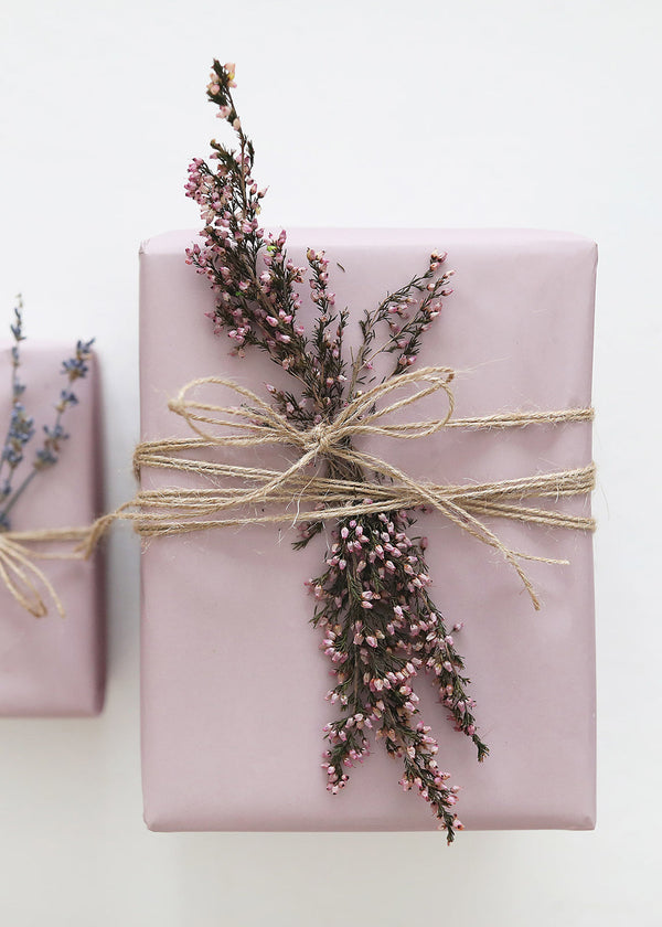 Naturally Preserved Heather Flowers in Pink, 15-20"