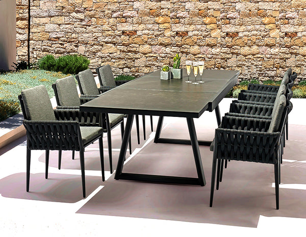 Hug Anthracite Max Rope Dining Chair, Grey