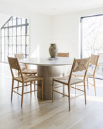 Simone Dining Chair- Natural Papercord & Natural Teak Wood