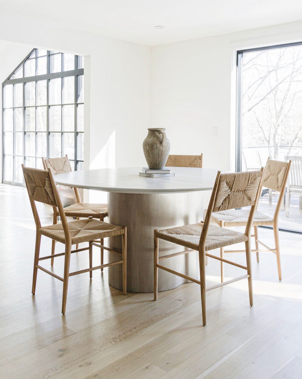 Simone Dining Chair- Natural Papercord & Natural Teak Wood