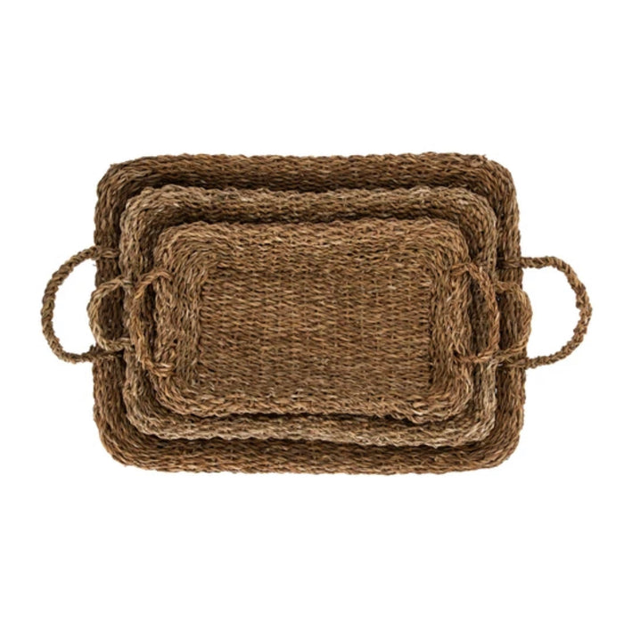 Seagrass Trays with Handles, 3 Sizes