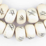 Tic-Tac-Toe Carved Bone Beads, Large