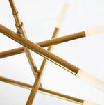 Rousseau Grande 8-Light Articulating Chandelier, Burnished Brass