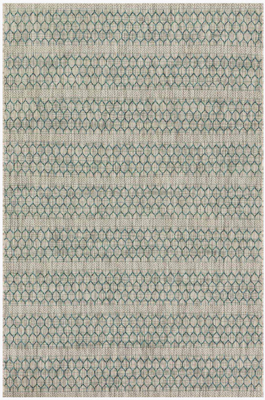 Isle - 01, Grey / Teal (Indoor / Outdoor)