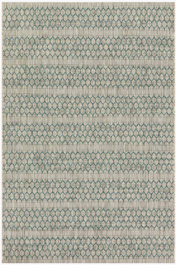 Isle - 01, Grey / Teal (Indoor / Outdoor)