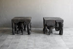 Teak Root Side Table, Charcoal