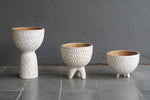 Carved Bubble Teak Bowl, 3 Sizes