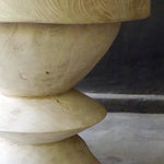 Java Teak Chess Side Table, Weathered Finish