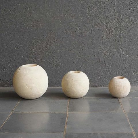 Weathered Teak Vase, 3 Sizes