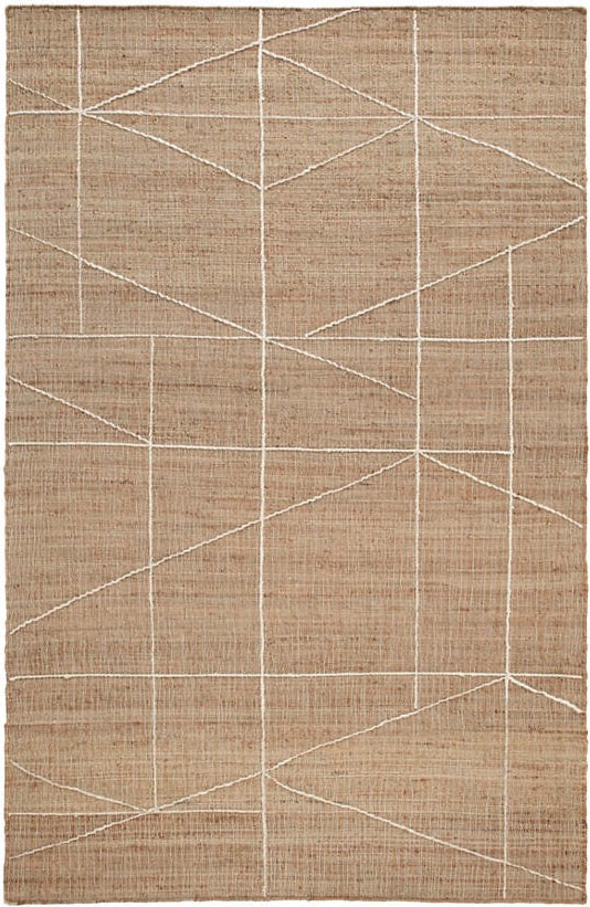 Judson Woven Jute Rug, Natural/Ivory