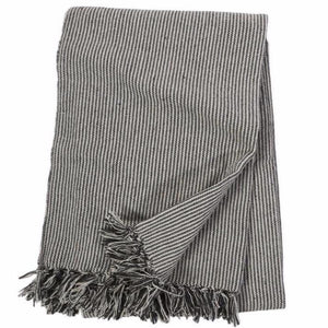 James Oversized Throw - Ivory/charcoal