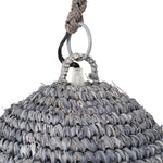 Anika Woven Raffia Pendant- Grey, Small