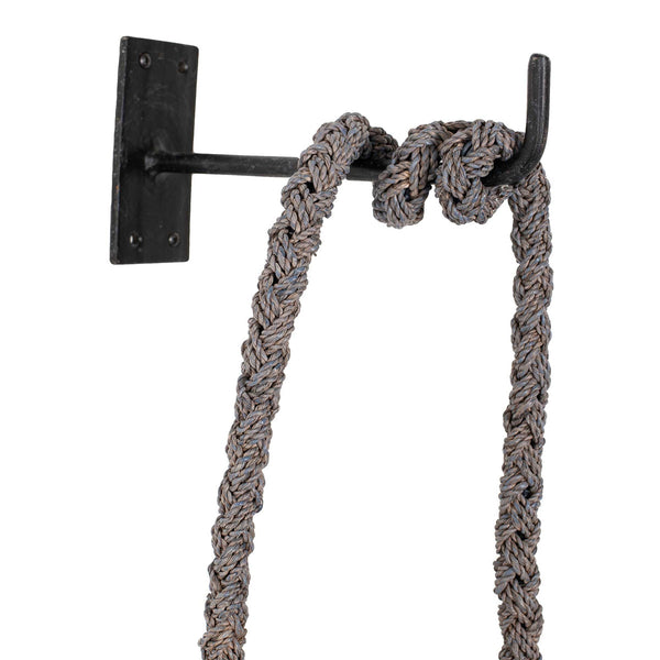 Anika Woven Raffia Pendant- Grey, Small