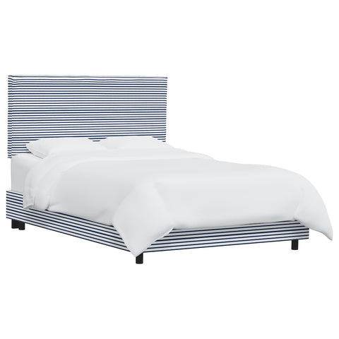 Mia & Max Bed, Navy Stripe, Queen, Full, Twin bed