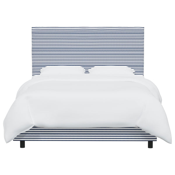 Mia & Max Bed, Navy Stripe, Queen, Full, Twin bed