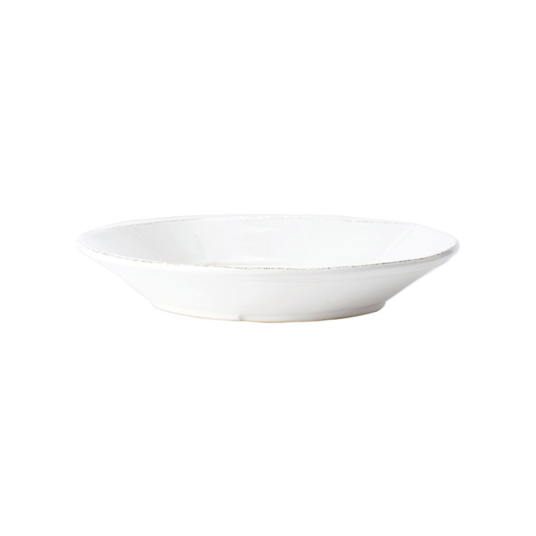 Melamine Lastra White Shallow Bowl