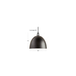 Maddox Dome Pendant - Large, White