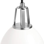 Maddox Dome Pendant - Large, White