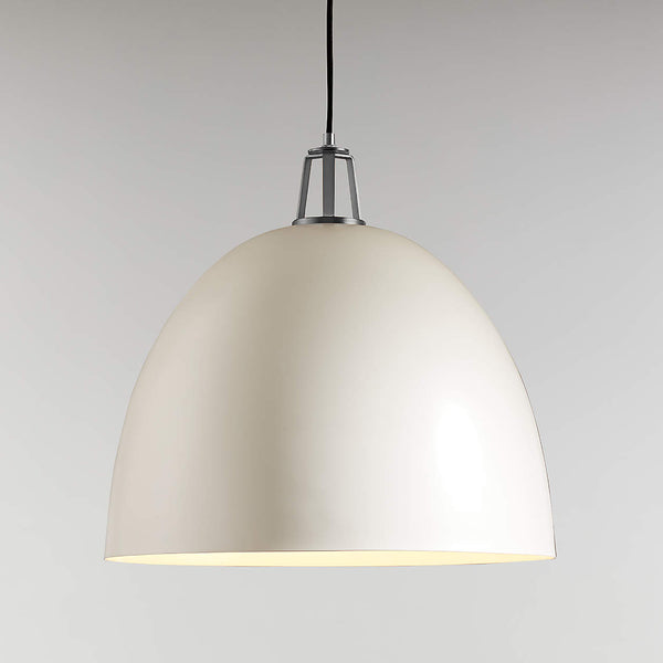 Maddox Dome Pendant - Large, White