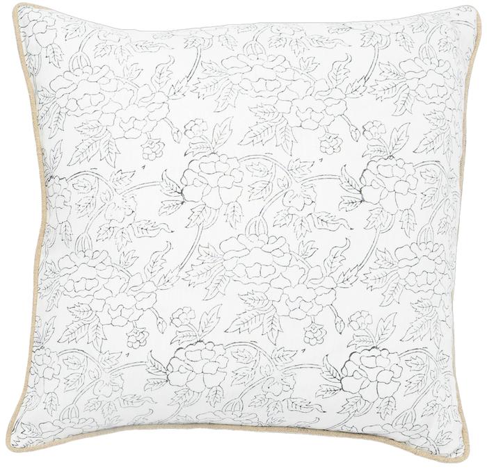 Marceline Noir on White, 20"W x 20"L