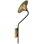 Messala Sconce, Black Metal and Brass Finish