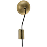 Messala Sconce, Black Metal and Brass Finish