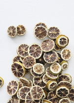 Fragrant Natural Dried Green Lemon Slices, Bag of 85