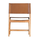 Claire Armless Dining Chair in Camel w/ Natural Teak Wood