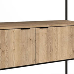 Ambrose Modular Wall Desk, Rustic Oak/Black