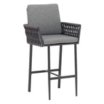 Hug Anthracite Max Rope Barstool, Grey