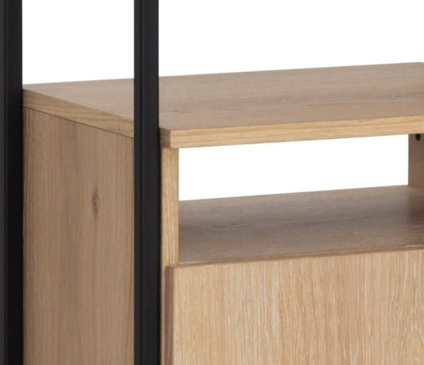 Ambrose Modular Bookcase Small Rustic Oak / Black, 20.50"W