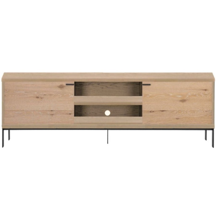 Rosso Media Console, Rustic Oak, 80"W