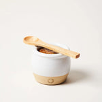 Pickle Pot with Spoon, Farmhouse Pottery