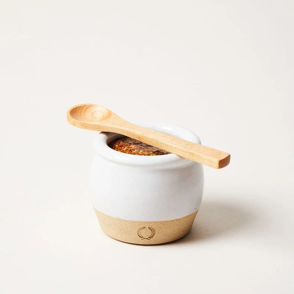 Pickle Pot with Spoon, Farmhouse Pottery